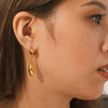 Wholesale Stainless Steel Geometric Drop Shape Electroplated Women's Earrings