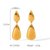Wholesale Stainless Steel Geometric Drop Shape Electroplated Women's Earrings