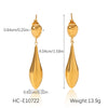 Wholesale Stainless Steel Geometric Drop Shape Electroplated Women's Earrings