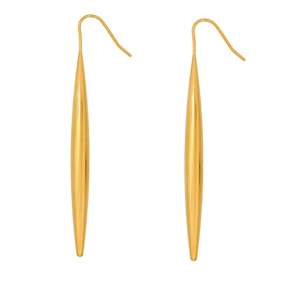 Wholesale Stainless Steel Geometric Drop Shape Tassel Long Earrings With Electroplating For Women Light Luxury Style Colorpreserving