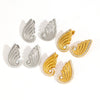 Wholesale Stainless Steel Geometric Drop Shape Zircon Earrings For Women