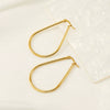 Wholesale 316L Stainless Steel Geometric Drop Shaped Women's Earrings With Electroplating