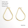 Wholesale 316L Stainless Steel Geometric Drop Shaped Women's Earrings With Electroplating