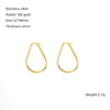 Wholesale 316L Stainless Steel Geometric Drop Shaped Women's Earrings With Electroplating