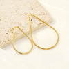 Wholesale 316L Stainless Steel Geometric Drop Shaped Women's Earrings With Electroplating