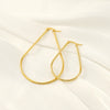 Wholesale 316L Stainless Steel Geometric Drop Shaped Women's Earrings With Electroplating