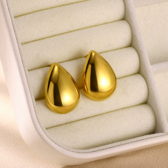 Wholesale Stainless Steel Geometric Drop Triangle Earrings Retro Simple Fashion Electroplated For Women