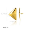 Wholesale Stainless Steel Geometric Drop Triangle Earrings Retro Simple Fashion Electroplated For Women