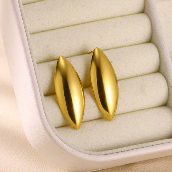 Wholesale Stainless Steel Geometric Drop Triangle Earrings Retro Simple Fashion Electroplated For Women