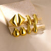 Wholesale Stainless Steel Geometric Drop Triangle Earrings Retro Simple Fashion Electroplated For Women