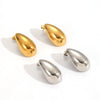 Wholesale Stainless Steel Geometric Dropshaped Electroplated Earrings For Women