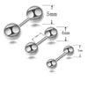 Wholesale Stainless Steel Geometric Dumbbell Double Ball Electroplated Earrings For Men And Women