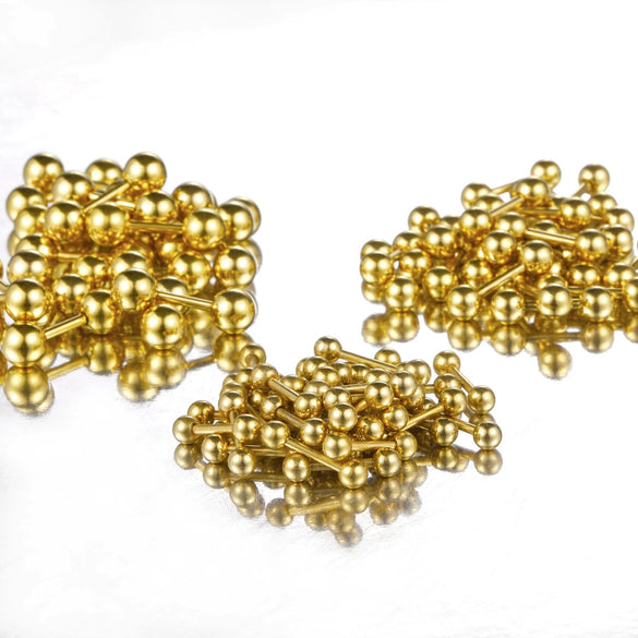Wholesale Stainless Steel Geometric Dumbbell Double Ball Electroplated Earrings For Men And Women