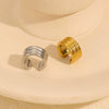 Wholesale Stainless Steel Geometric Ear Clip Earrings With Electroplating And Niche Personality Design