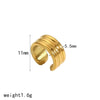 Wholesale Stainless Steel Geometric Ear Clip Earrings With Electroplating And Niche Personality Design