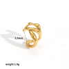 Wholesale Stainless Steel Geometric Ear Clips 18K Goldplated Electroplated Highend Women's Earrings