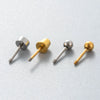 Wholesale Stainless Steel Geometric Ear Nails Screw Rod With Ball Round Pie Ear Plug Spiral Ear Needle Accessories