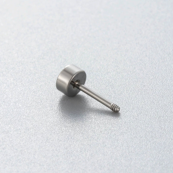 Wholesale Stainless Steel Geometric Ear Nails Screw Rod With Ball Round Pie Ear Plug Spiral Ear Needle Accessories