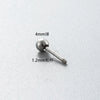 Wholesale Stainless Steel Geometric Ear Nails Screw Rod With Ball Round Pie Ear Plug Spiral Ear Needle Accessories