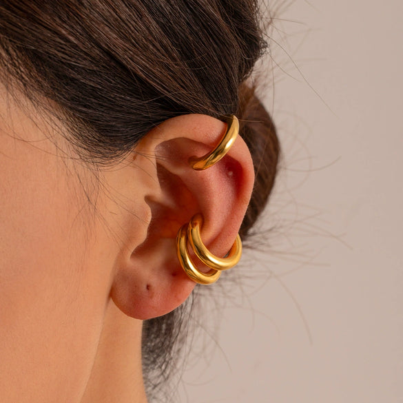 Wholesale Stainless Steel Geometric Earrings Electroplated For Women