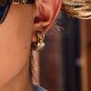 Wholesale Stainless Steel Geometric Earrings Electroplated Jewelry For Women