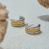 Wholesale Stainless Steel Geometric Earrings Electroplated Jewelry For Women