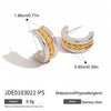 Wholesale Stainless Steel Geometric Earrings Electroplated Jewelry For Women
