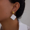 Wholesale Stainless Steel Geometric Earrings Electroplated Light Luxury Design For Women