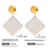 Wholesale Stainless Steel Geometric Earrings Electroplated Light Luxury Design For Women