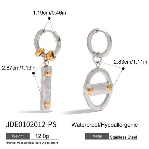 Wholesale Stainless Steel Geometric Earrings Electroplated Light Luxury Highend Women's Jewelry