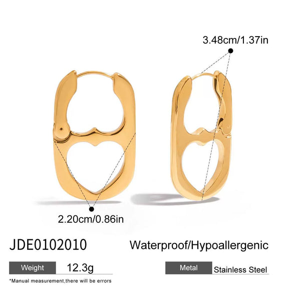 Wholesale Stainless Steel Geometric Earrings Electroplated Light Luxury Highend Women's Jewelry