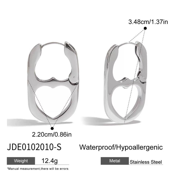 Wholesale Stainless Steel Geometric Earrings Electroplated Light Luxury Highend Women's Jewelry