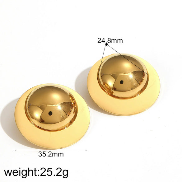 Wholesale Stainless Steel Geometric Earrings For Women Highend Electroplated