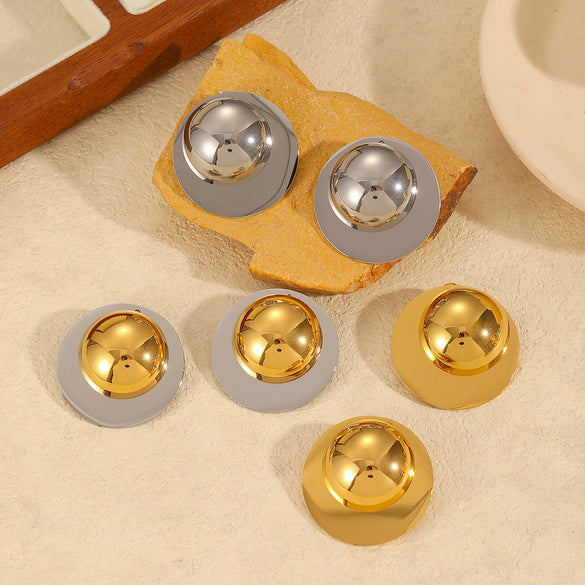 Wholesale Stainless Steel Geometric Earrings For Women Highend Electroplated