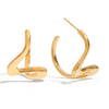 Wholesale Stainless Steel Geometric Earrings For Women Light Luxury Niche Design Electroplated Ear Studs Without Fading