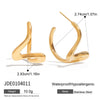 Wholesale Stainless Steel Geometric Earrings For Women Light Luxury Niche Design Electroplated Ear Studs Without Fading