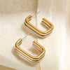 Wholesale Stainless Steel Geometric Earrings For Women With Electroplating Design