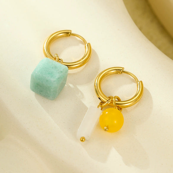 Wholesale Stainless Steel Geometric Earrings For Women With Electroplating Treatment