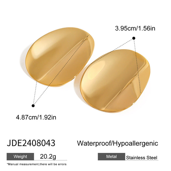 Wholesale Stainless Steel Geometric Earrings With Electroplating And Light Luxury Design