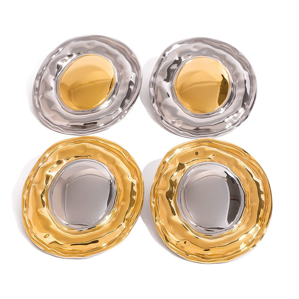 Wholesale Stainless Steel Geometric Earrings With Electroplating And Original Design