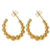 Wholesale Stainless Steel Geometric Earrings With Electroplating Drop Shaped And Wave Patterns For Women