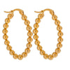 Wholesale Stainless Steel Geometric Earrings With Electroplating Drop Shaped And Wave Patterns For Women