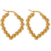 Wholesale Stainless Steel Geometric Earrings With Electroplating Drop Shaped And Wave Patterns For Women