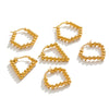 Wholesale Stainless Steel Geometric Earrings With Electroplating Drop Shaped And Wave Patterns For Women
