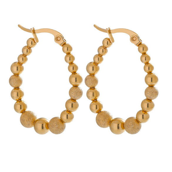 Wholesale Stainless Steel Geometric Earrings With Electroplating Drop Shaped And Wave Patterns For Women