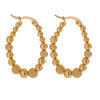 Wholesale Stainless Steel Geometric Earrings With Electroplating Drop Shaped And Wave Patterns For Women