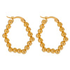 Wholesale Stainless Steel Geometric Earrings With Electroplating Drop Shaped And Wave Patterns For Women