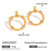 Wholesale Stainless Steel Geometric Earrings With Electroplating For Women Light Luxury And Niche Design