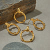Wholesale Stainless Steel Geometric Earrings With Electroplating For Women Light Luxury And Niche Design