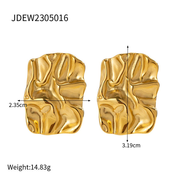 Wholesale Stainless Steel Geometric Earrings With Electroplating For Women
